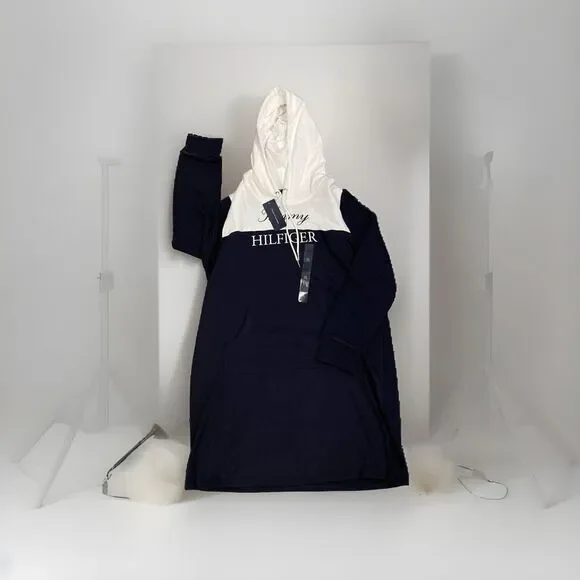 Tommy Hilfiger | Sweaters | Tommy Hilfiger Long Sleeve Hooded Sweatshirt  Women Dress Sz Xl J2gd748 | Poshmark